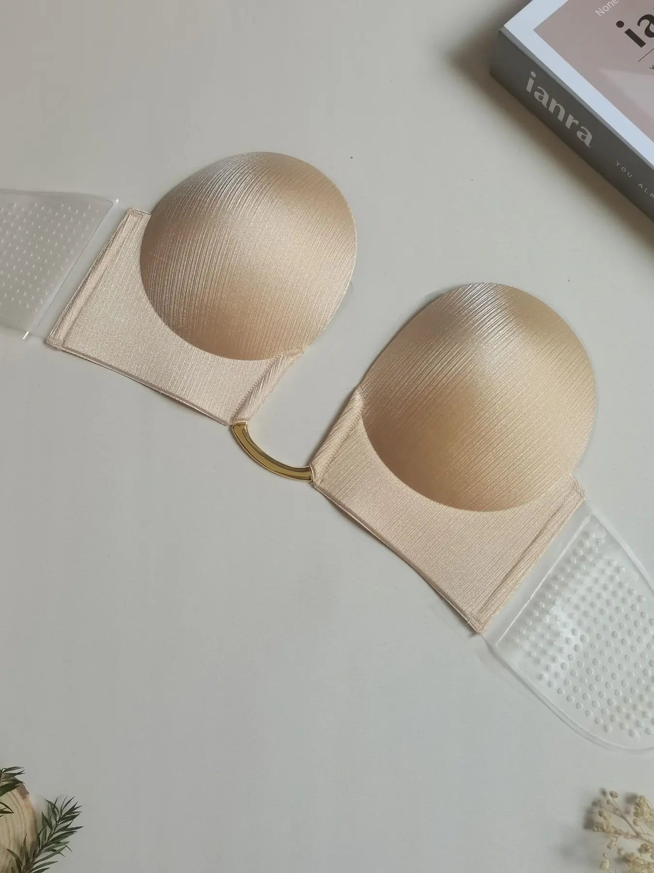 Women'S U-Shaped Backless Shaping Wireless Bra Strapless Chest Support Medium, Invisible Bras, Suitable for Party Dresses & Wedding Gowns, Comfortable Invisible Design, Elegant