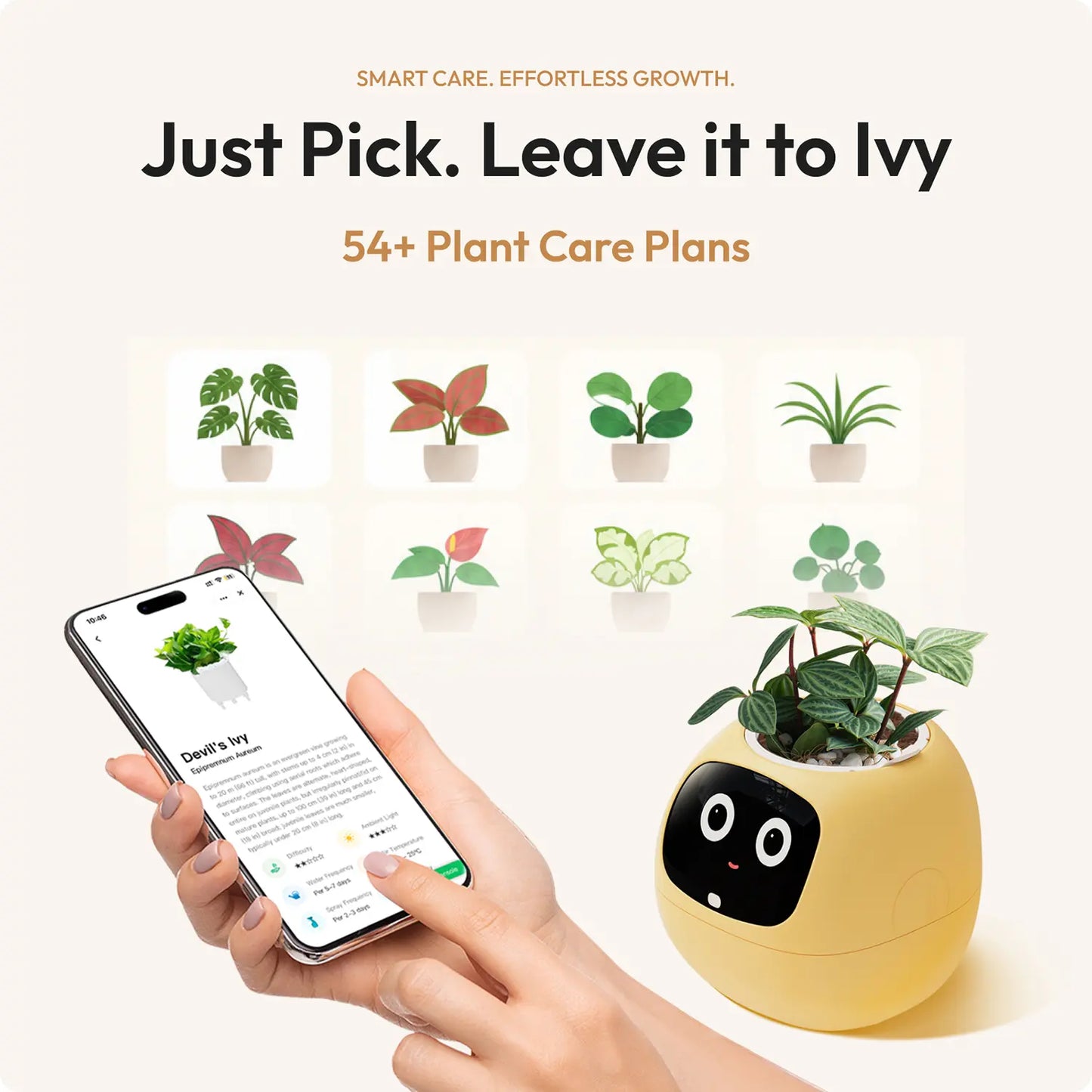 Transform Your Space with the IVY Smart Indoor Plant Pot - An Interactive AI Flowerpot for Plant Lovers!