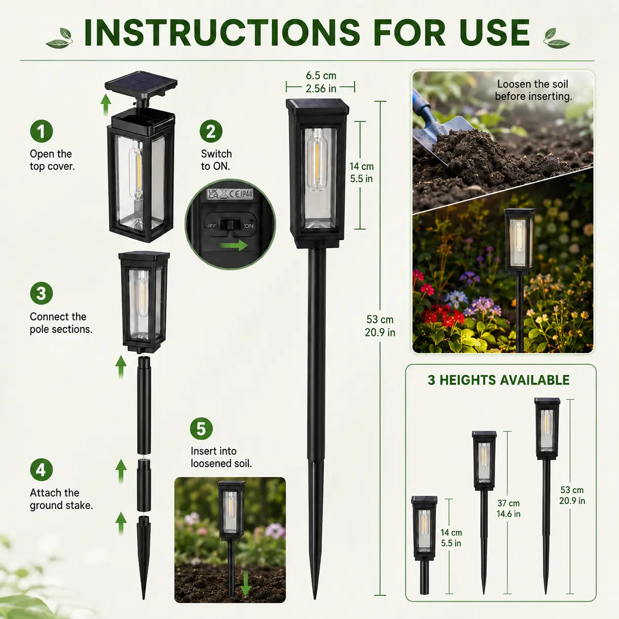 Illuminate Your Outdoors: 6 Pack of Stylish Solar Pathway Lights for a Warm and Inviting Glow