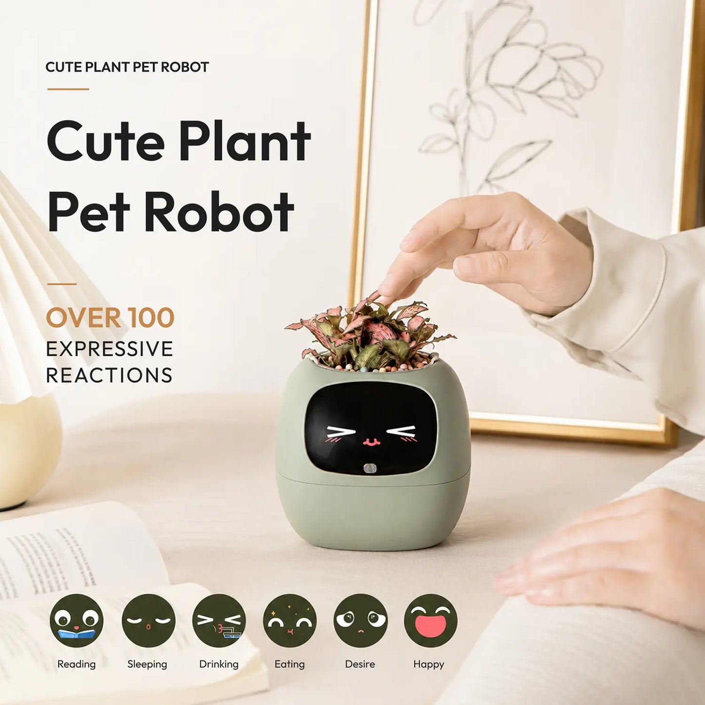 Transform Your Space with the IVY Smart Indoor Plant Pot - An Interactive AI Flowerpot for Plant Lovers!