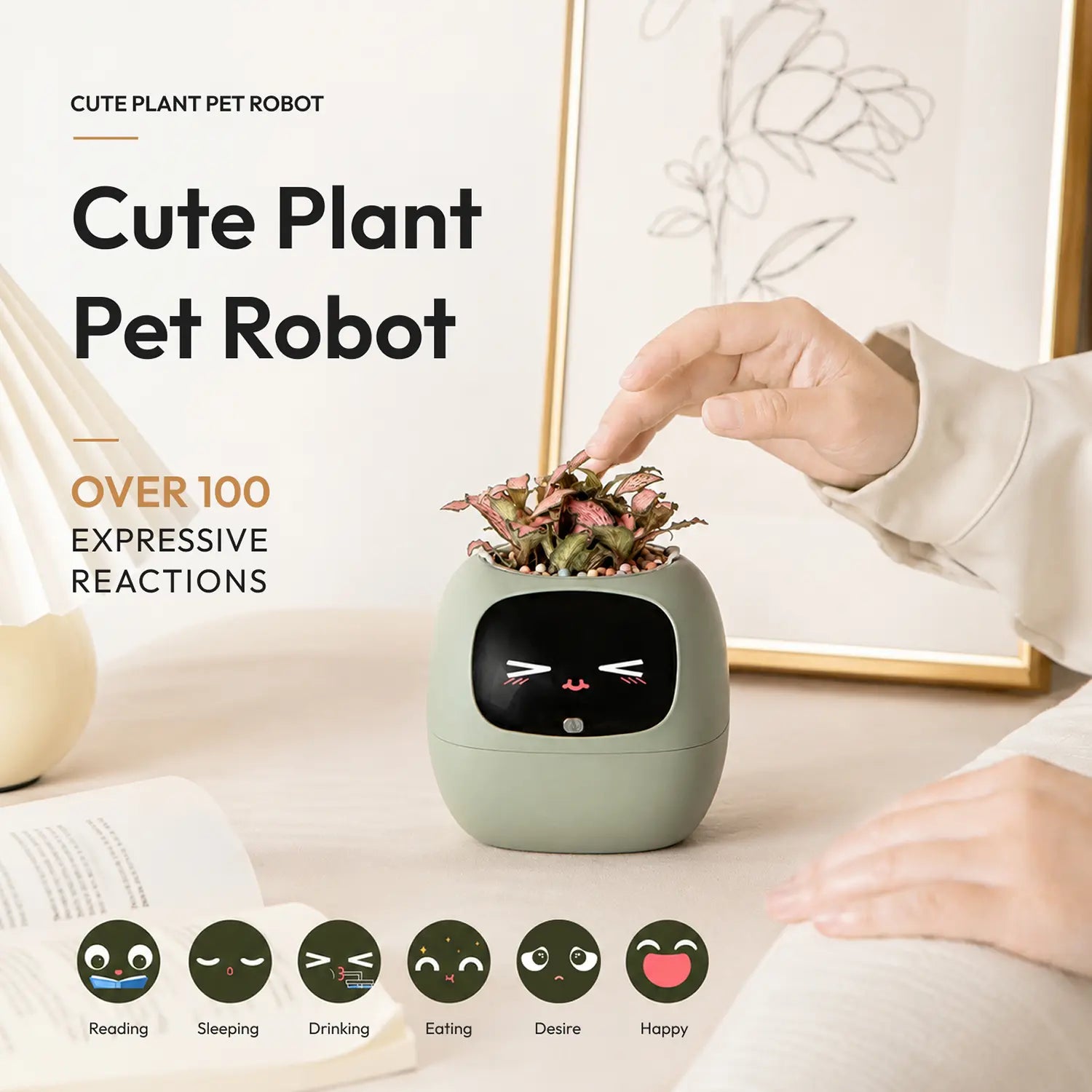 Transform Your Space with the IVY Smart Indoor Plant Pot - An Interactive AI Flowerpot for Plant Lovers!