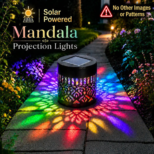 Transform Your Outdoor Space with Solar Mandala Wall Lights – 7 Color Changing Waterproof Decor for Gardens, Patios, and Yards